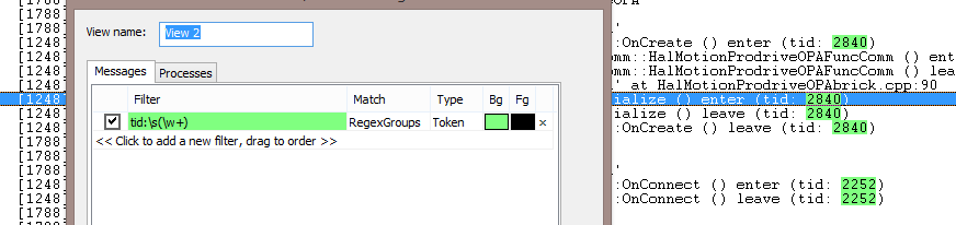 RegexGroups Screenshot FilterDialog Screenshot