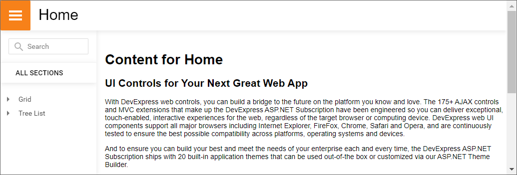 Implement Sidebar Navigation