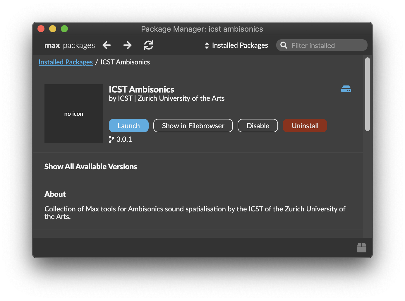 Max Package ICST Ambisonics