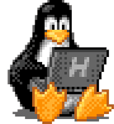 gif of penguin with laptop