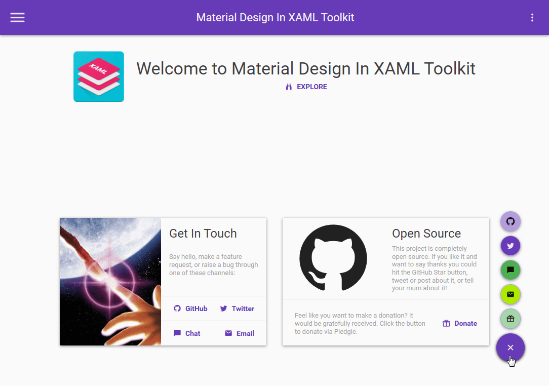 Material Design Demo Alt text