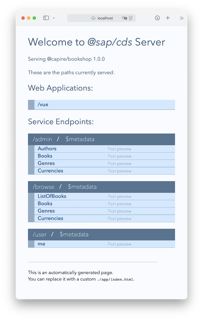 bookshop showing up in browser