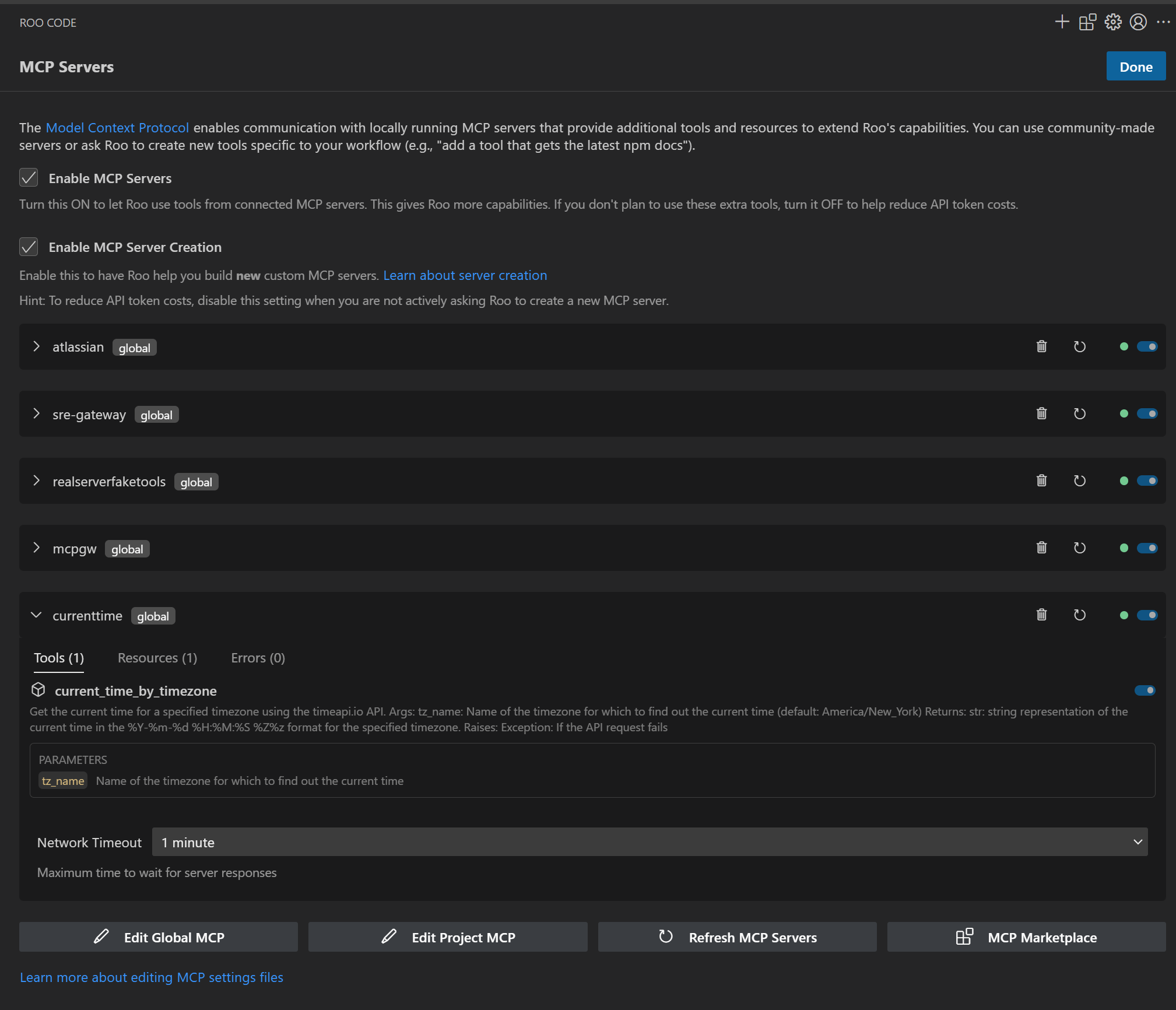 Roo Code MCP Configuration