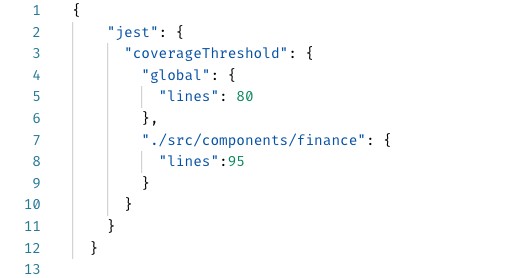 Setting up coverage per component (using Jest) alt text