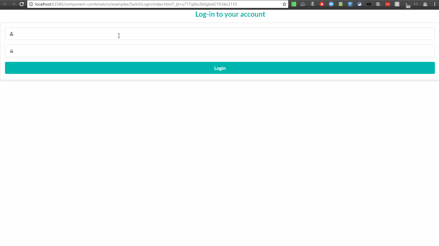 login demo with Switch combinator