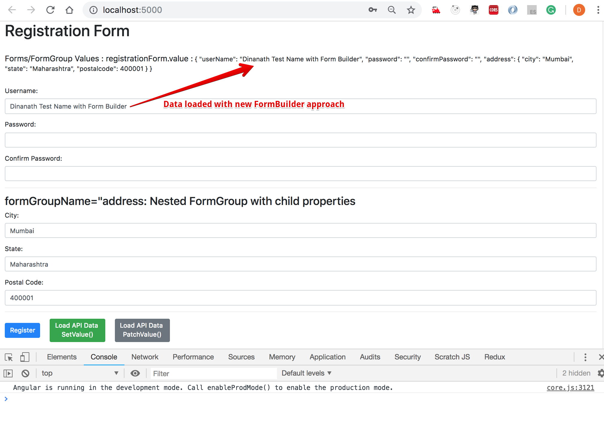 Reactive Form - FormBuilder Reactive Form - FormBuilder