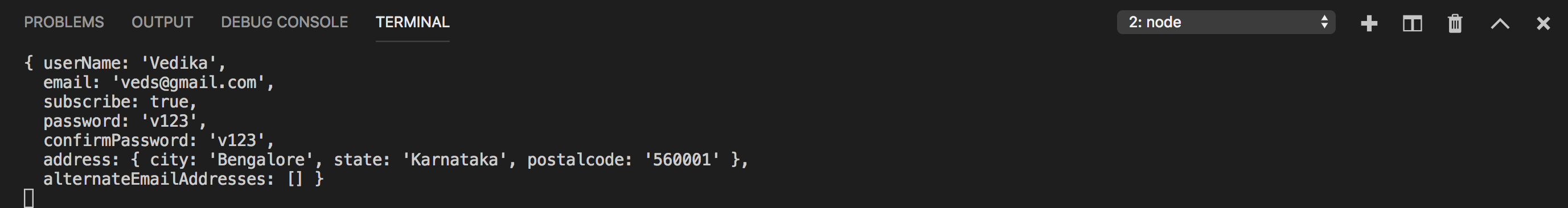 Reactive Form - Submit Form data with Node Server Response Reactive Form - Submit Form data with Node Server Response