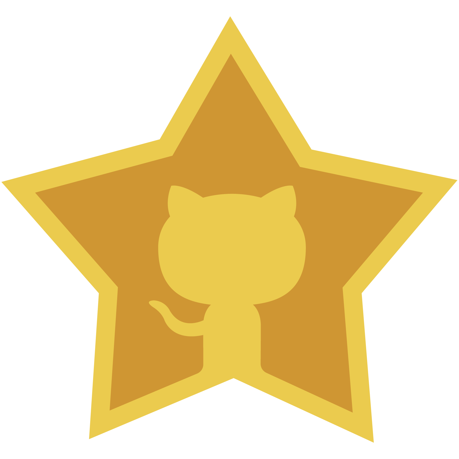 Big star with the GitHub logo in it. Frenck is a GitHub Star.