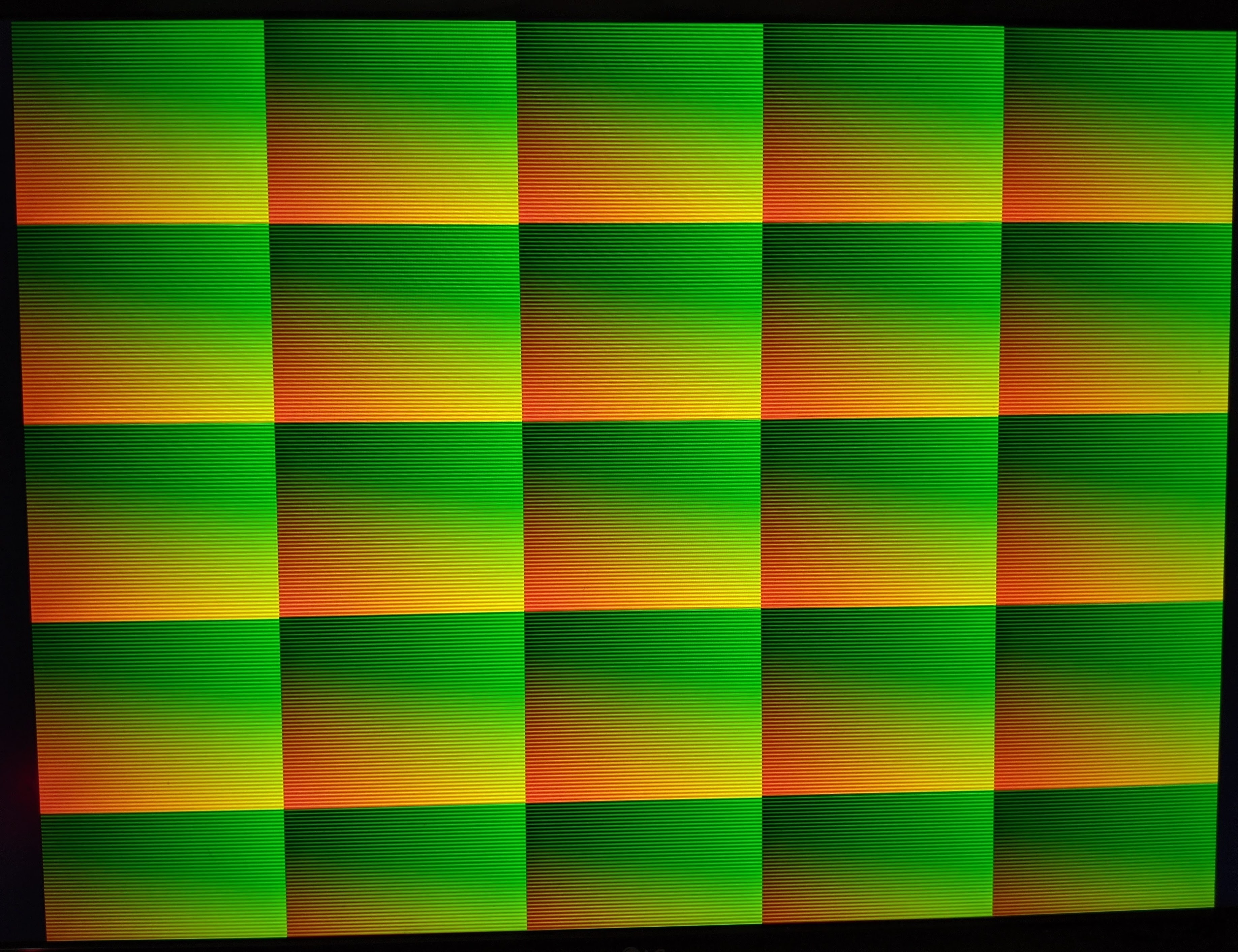 Test pattern shown correctly