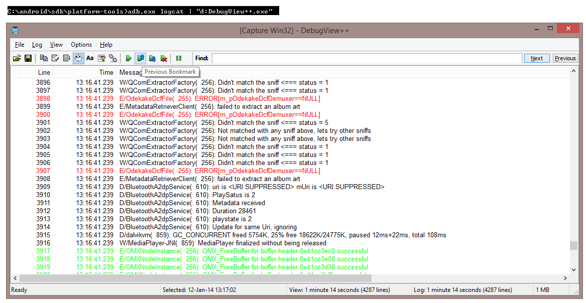 DebugView++ Screenshot DebugView++ Screenshot