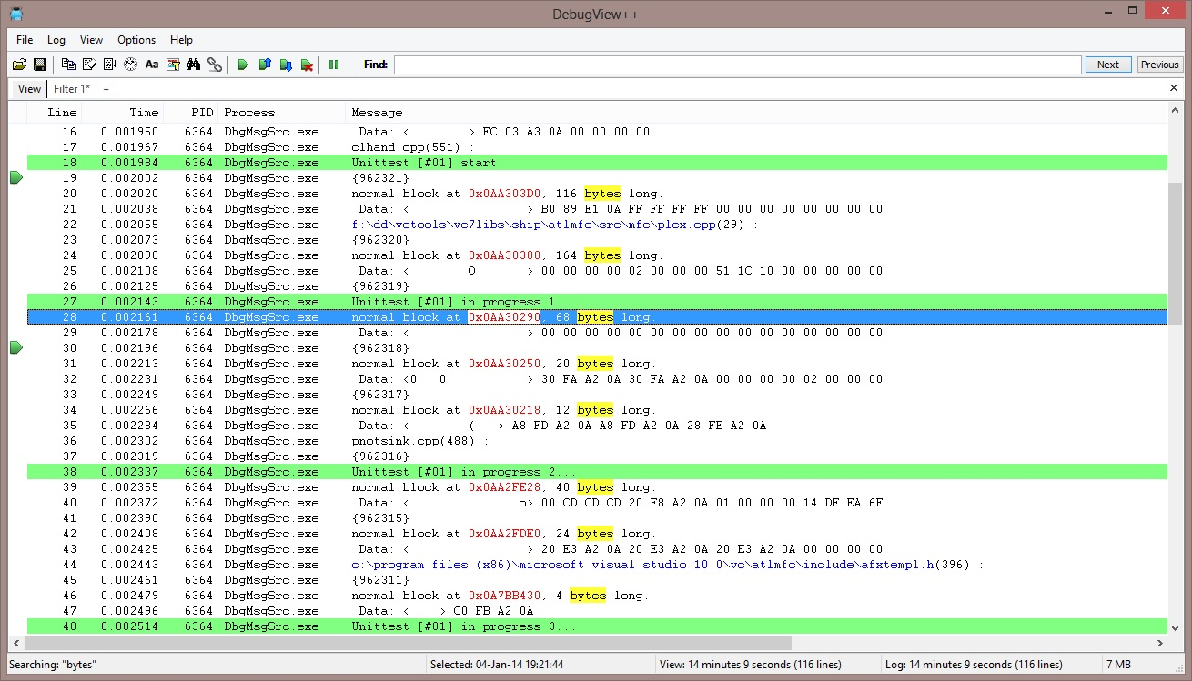 DebugView++ Screenshot DebugView++ Screenshot