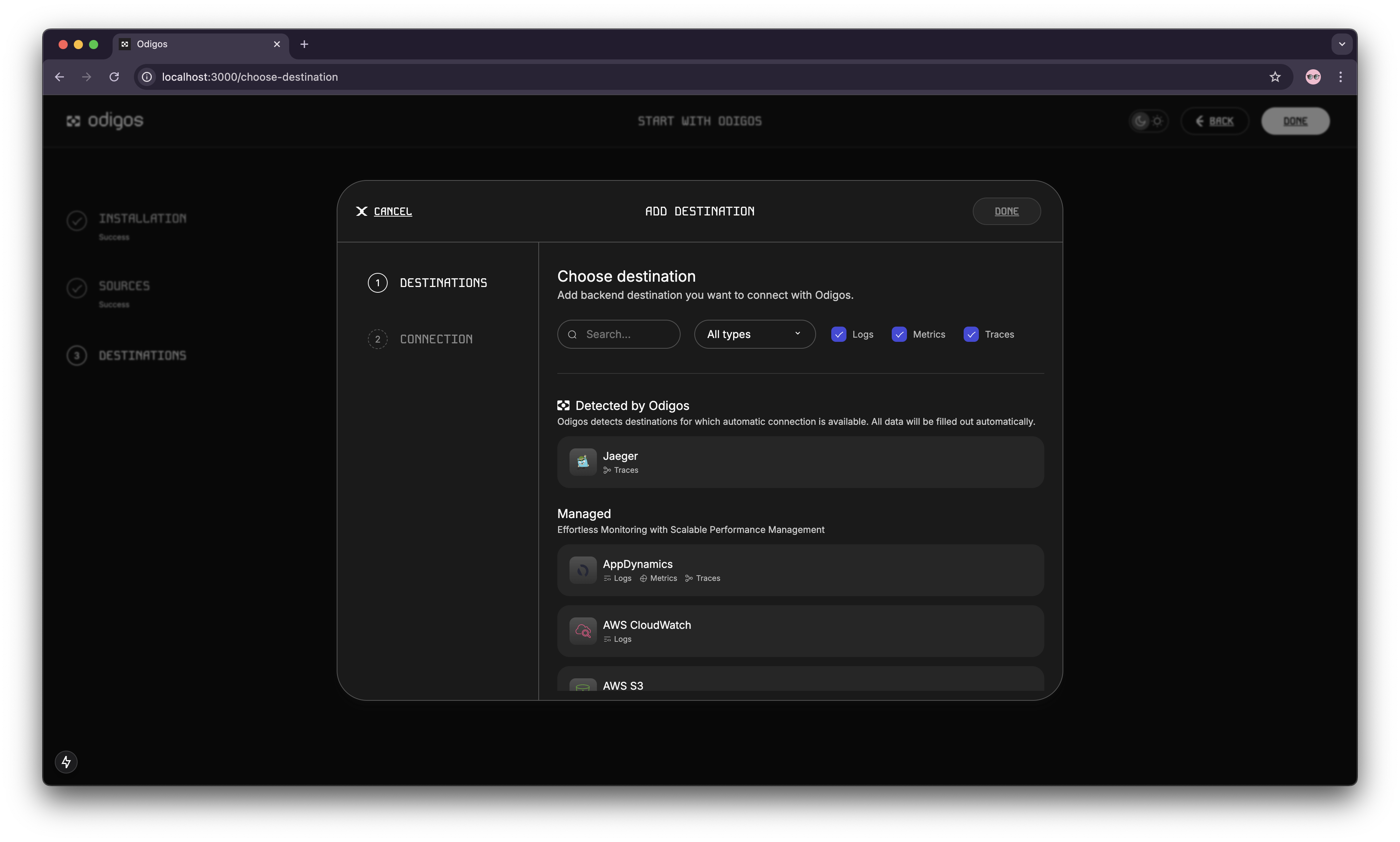 Works with any observability tool