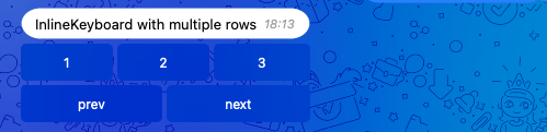 InlineKeyboard with multiple rows