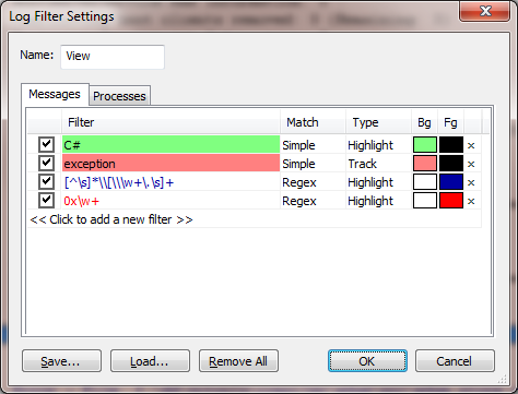 FilterDialog Screenshot FilterDialog Screenshot