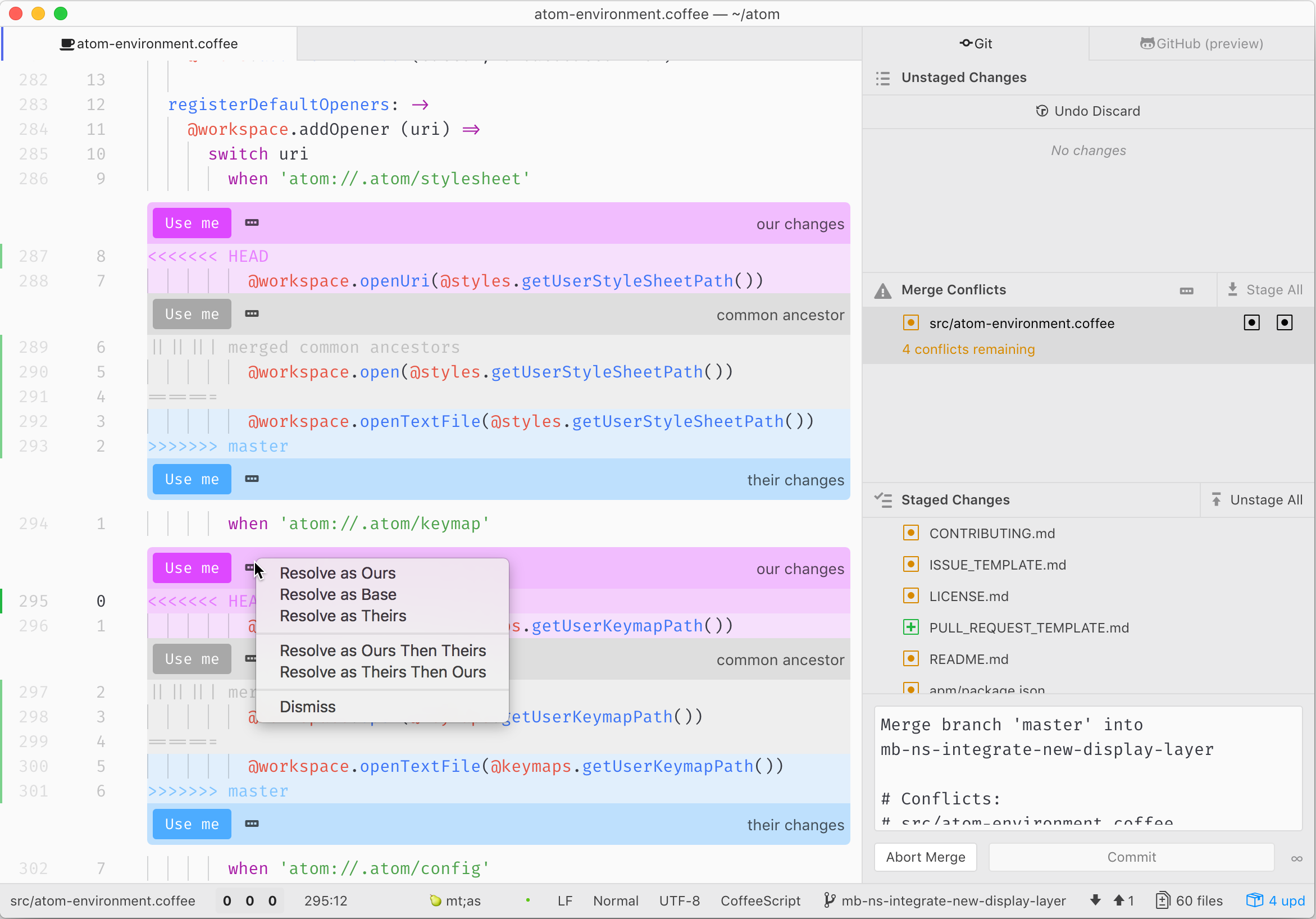 Merge Conflict Resolution