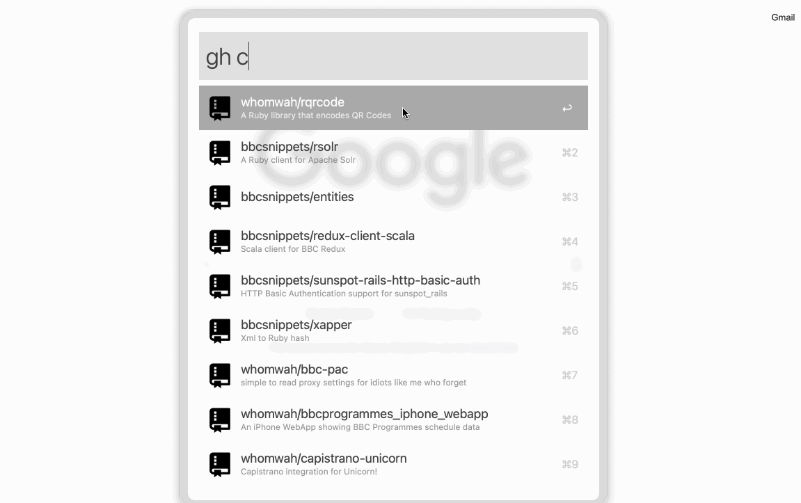 Github Alfred 5 Workflow